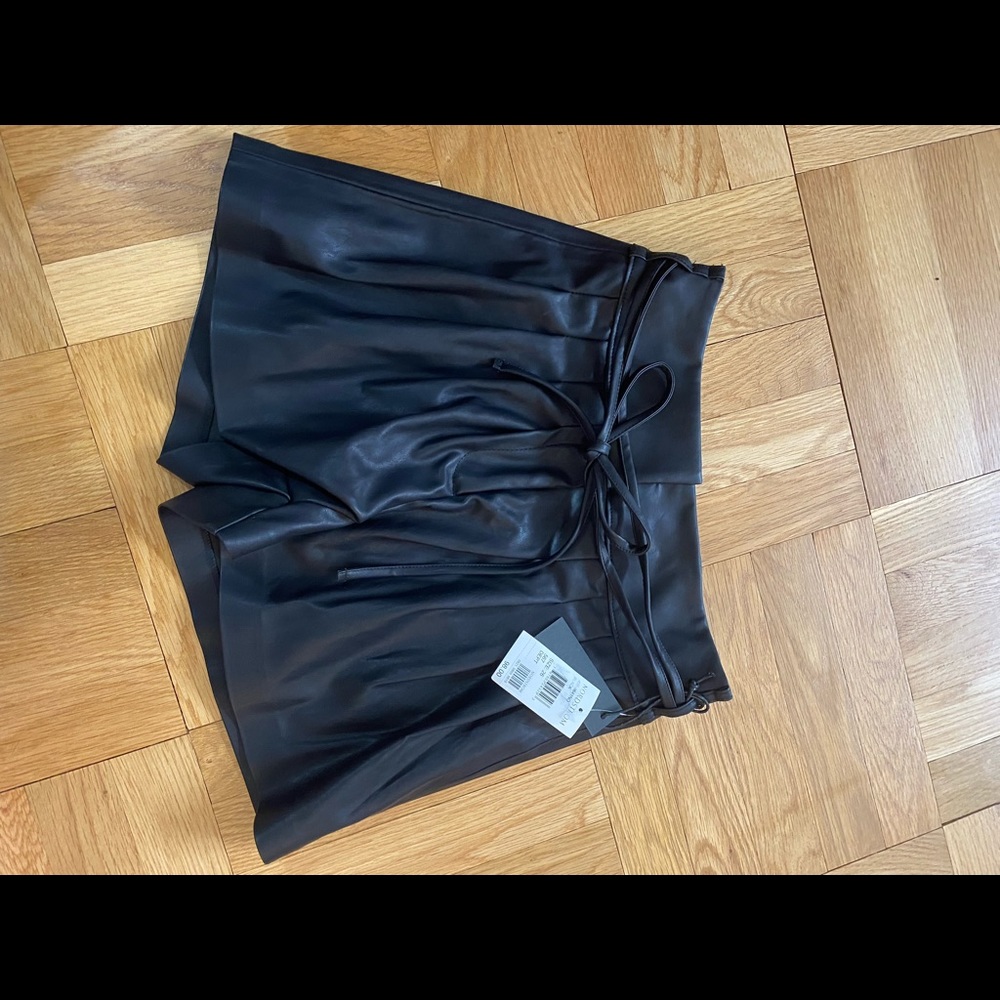 NEW black garbage bag shorts